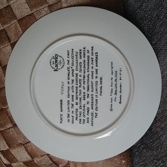 Scarlett Collectors Plate Gone with the Wind - Picture 5 of 16